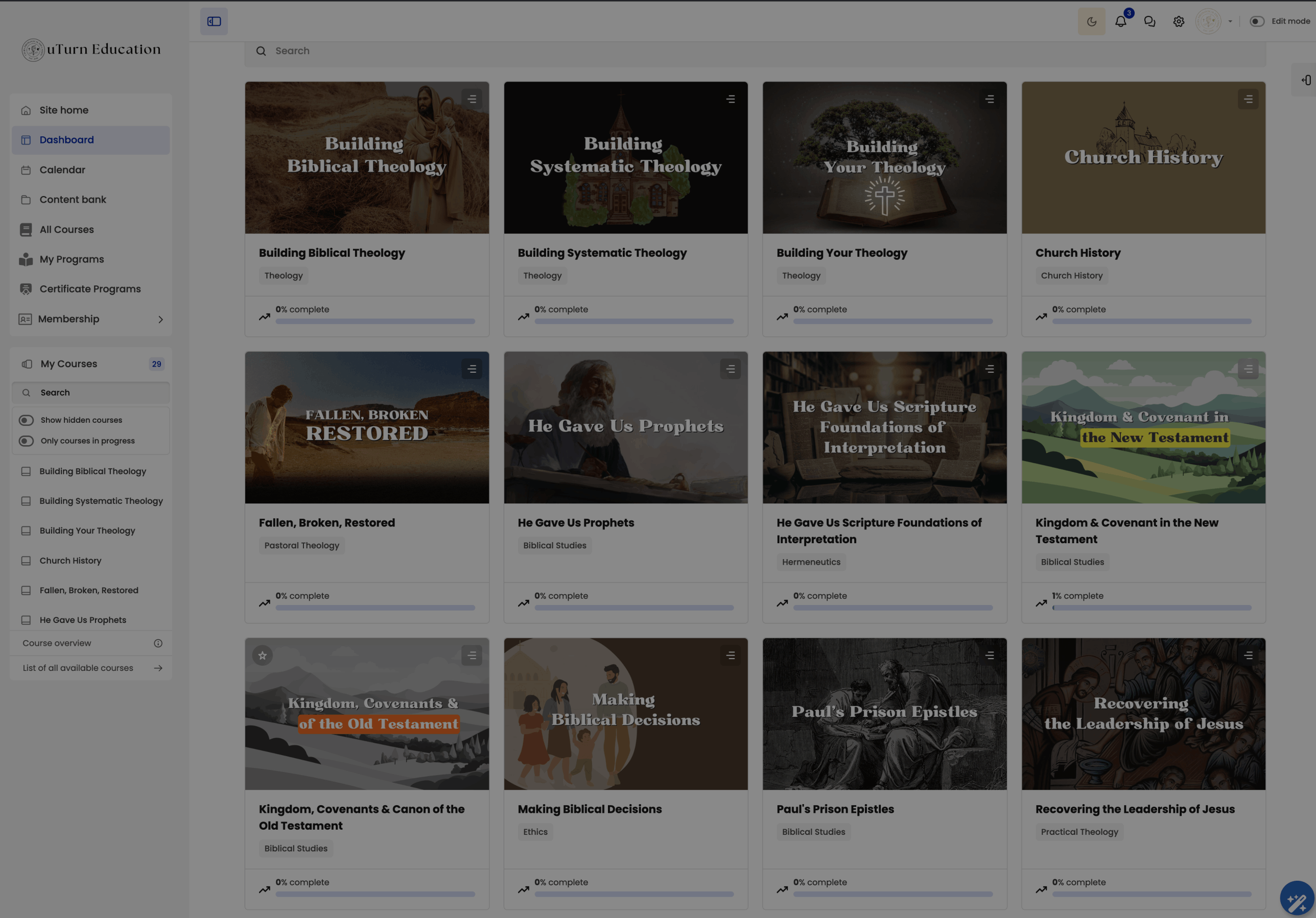 Plataforma de Cursos uTurn Education